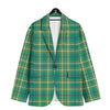 Saint Patrick's Day Irish Check Print Men's Sport Coat-grizzshop