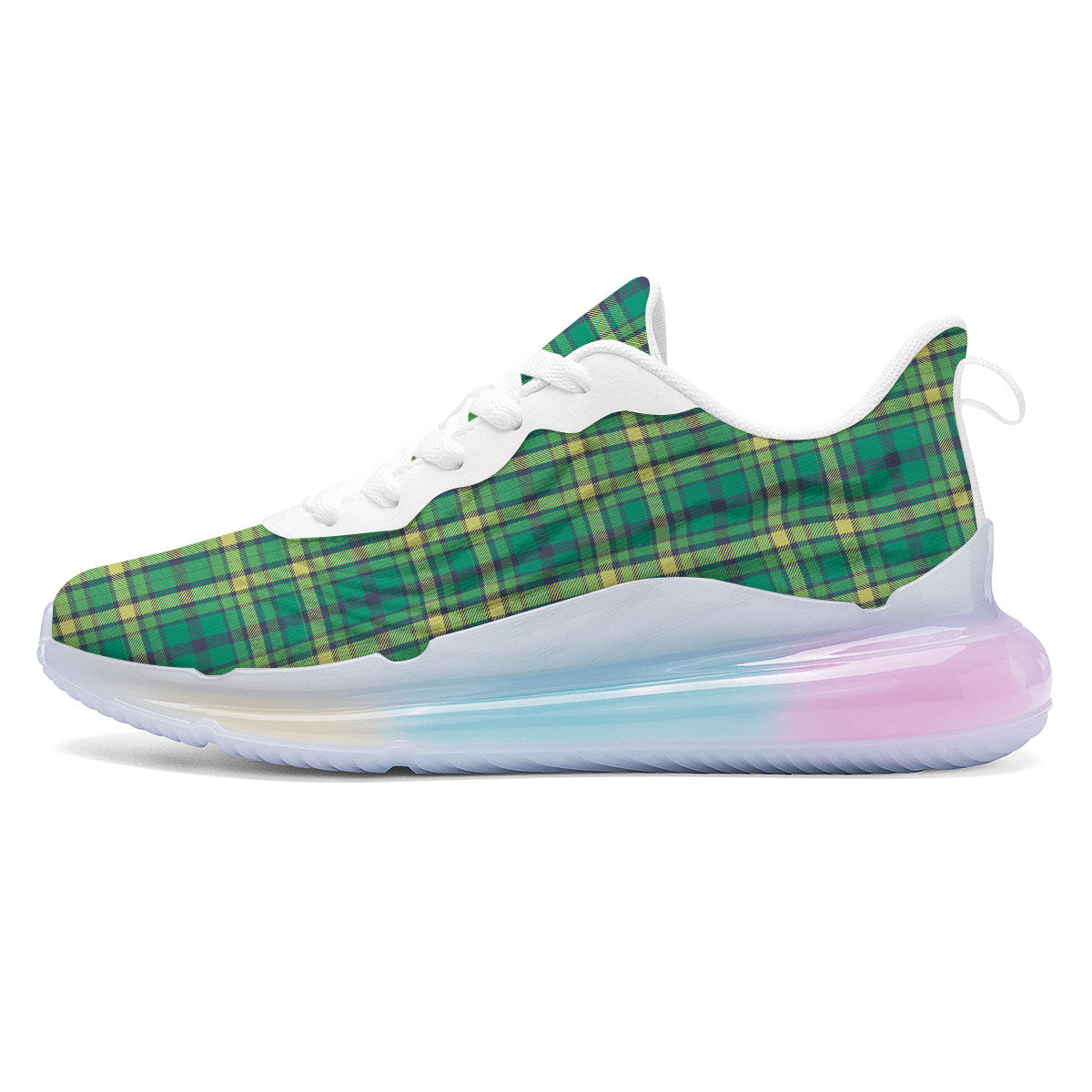 Saint Patrick's Day Irish Check Print Running Sneakers-grizzshop