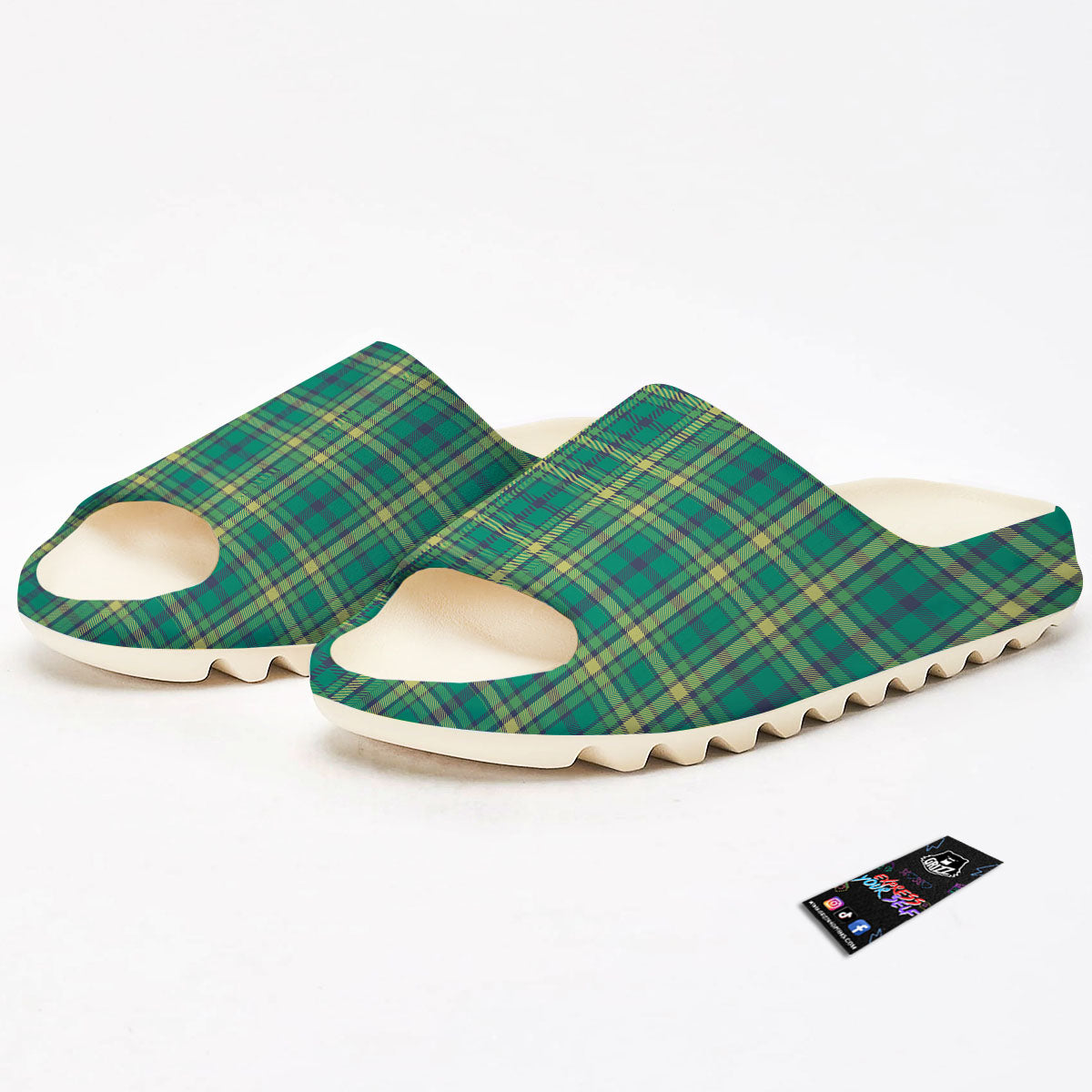 Saint Patrick's Day Irish Check Print Sandals-grizzshop