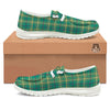 Saint Patrick's Day Irish Check Print White Loafers-grizzshop