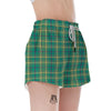 Saint Patrick's Day Irish Check Print Women's Shorts-grizzshop