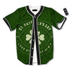 Saint Patrick's Day Irish Clover Print Baseball Jersey-grizzshop