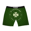 Saint Patrick's Day Irish Clover Print Boxer Briefs-grizzshop