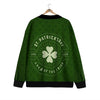 Saint Patrick's Day Irish Clover Print Cardigan-grizzshop