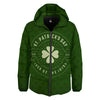 Saint Patrick's Day Irish Clover Print Down Jacket-grizzshop