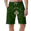 Saint Patrick's Day Irish Clover Print Men's Shorts-grizzshop