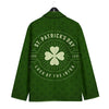 Saint Patrick's Day Irish Clover Print Men's Sport Coat-grizzshop