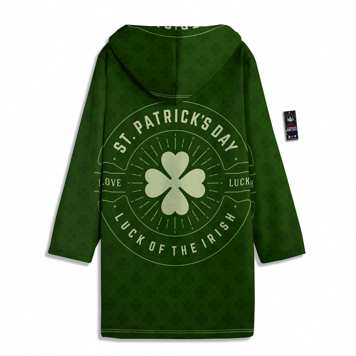 Saint Patrick's Day Irish Clover Print Men's Windbreaker Jacket-grizzshop