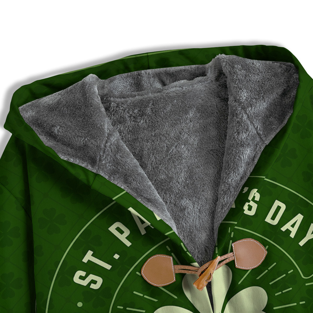 Saint Patrick's Day Irish Clover Print Men's Windbreaker Jacket-grizzshop