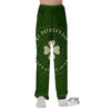 Saint Patrick's Day Irish Clover Print Pajama Pants-grizzshop