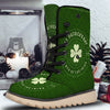 Saint Patrick's Day Irish Clover Print Snow Boots-grizzshop