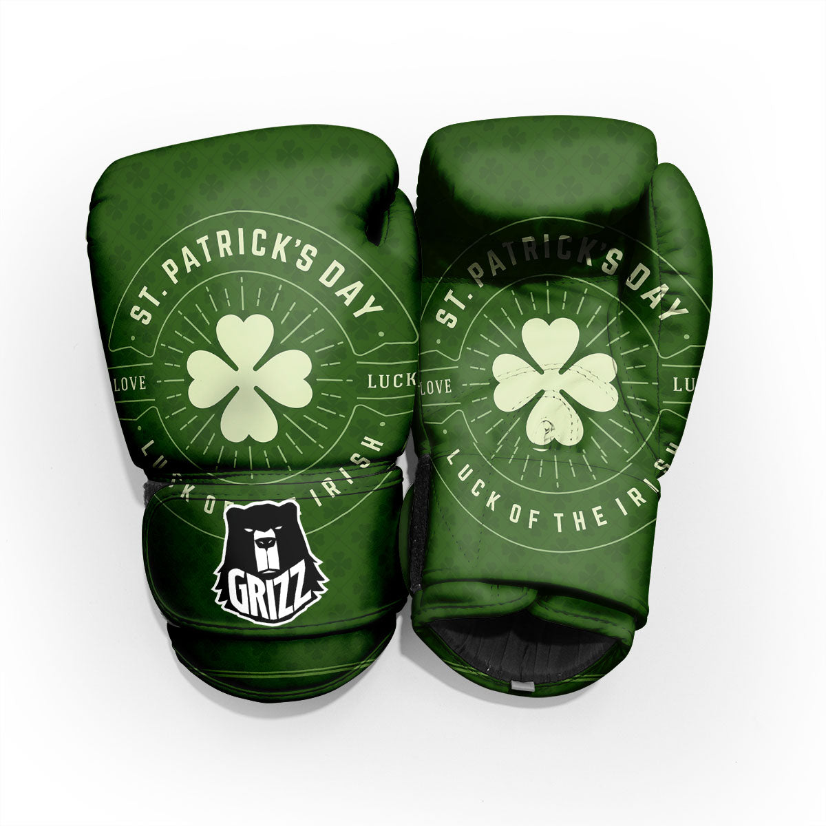 Saint Patrick's Day Irish Clover Print Pro Boxing Glove