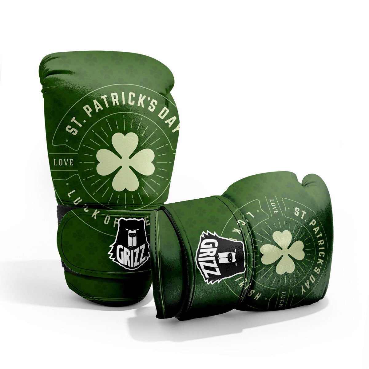 Saint Patrick's Day Irish Clover Print Pro Boxing Glove