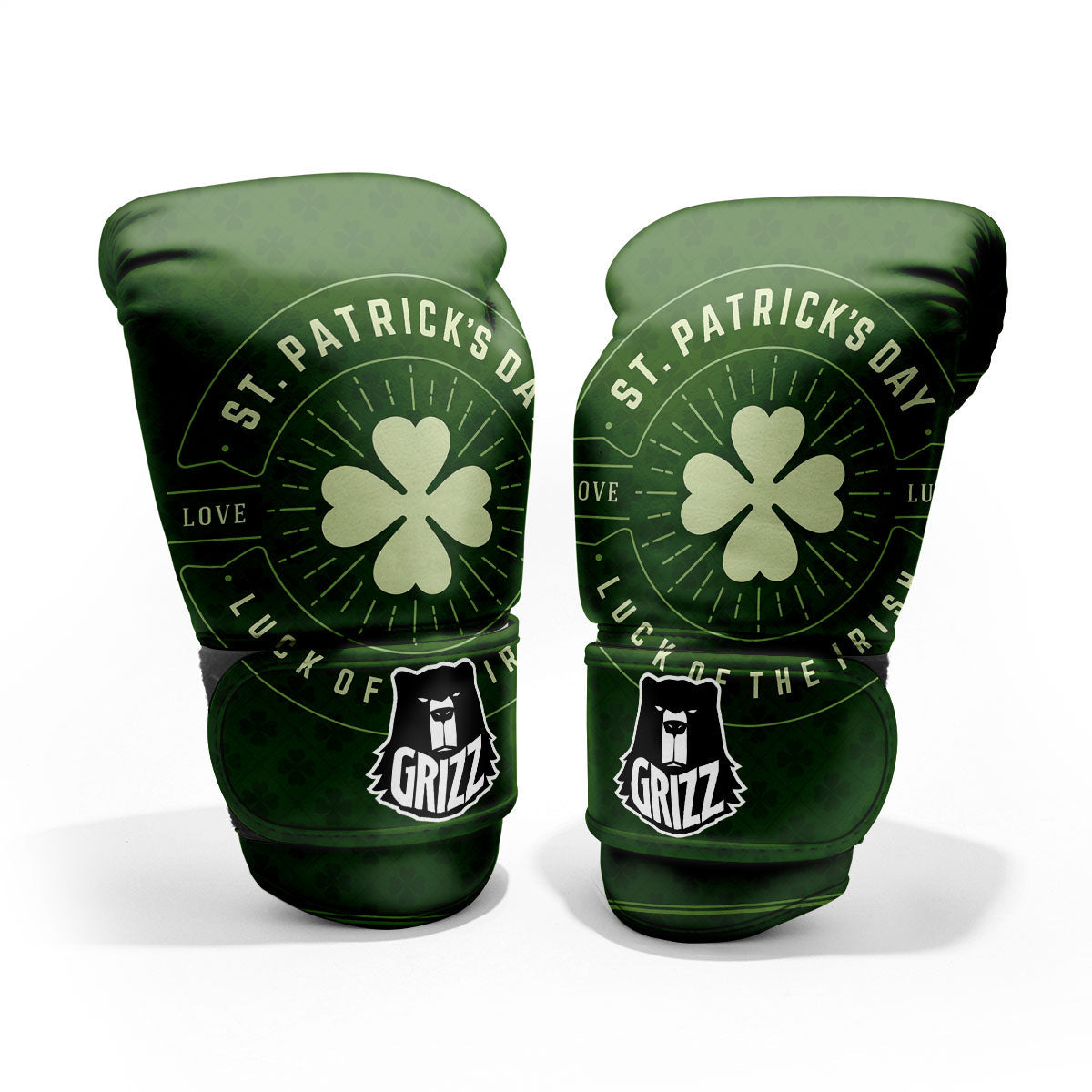 Saint Patrick's Day Irish Clover Print Pro Boxing Glove