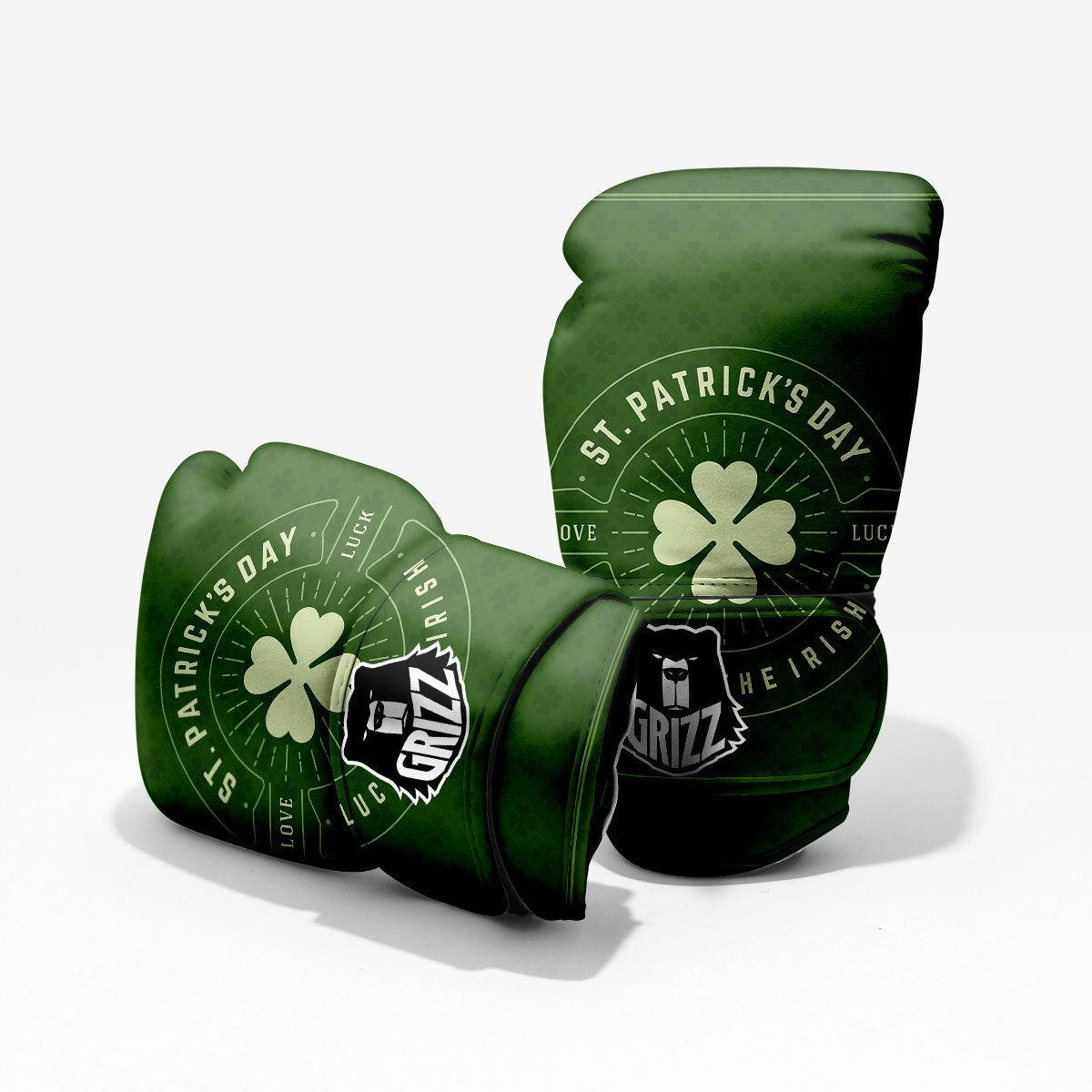 Saint Patrick's Day Irish Clover Print Pro Boxing Glove