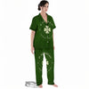 Saint Patrick's Day Irish Clover Print Women's Pajamas Set-grizzshop