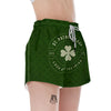 Saint Patrick's Day Irish Clover Print Women's Shorts-grizzshop