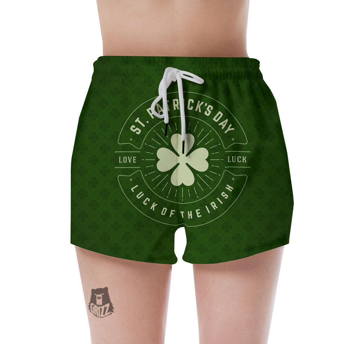 Saint Patrick's Day Irish Clover Print Women's Shorts-grizzshop