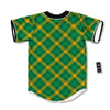 Saint Patrick's Day Irish Plaid Print Baseball Jersey-grizzshop