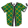 Saint Patrick's Day Irish Plaid Print Baseball Jersey-grizzshop