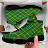 Saint Patrick's Day Irish Plaid Print Black Basketball Shoes-grizzshop