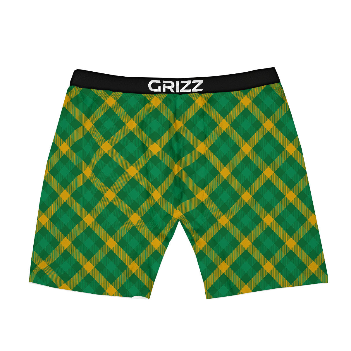 Saint Patrick's Day Irish Plaid Print Boxer Briefs-grizzshop