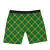 Saint Patrick's Day Irish Plaid Print Boxer Briefs-grizzshop