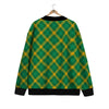 Saint Patrick's Day Irish Plaid Print Cardigan-grizzshop