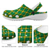 Saint Patrick's Day Irish Plaid Print Clog-grizzshop