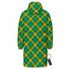 Saint Patrick's Day Irish Plaid Print Long Down Jacket-grizzshop