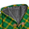 Saint Patrick's Day Irish Plaid Print Men's Windbreaker Jacket-grizzshop