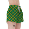 Saint Patrick's Day Irish Plaid Print Women's Shorts-grizzshop