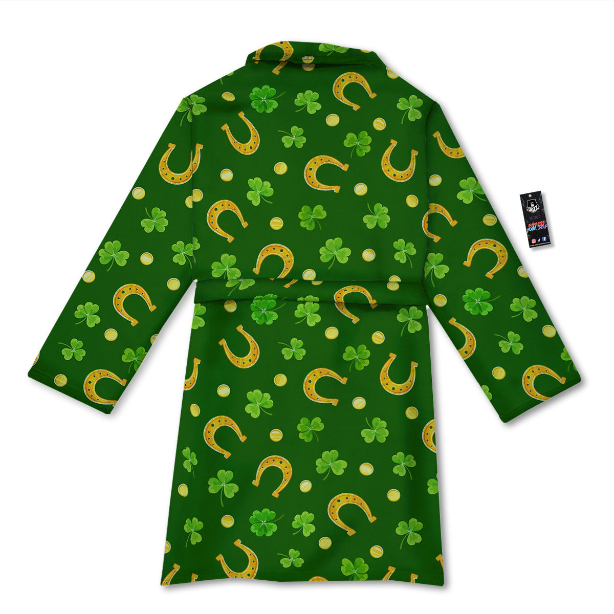 Saint Patrick's Day Irish Print Pattern Bathrobe-grizzshop