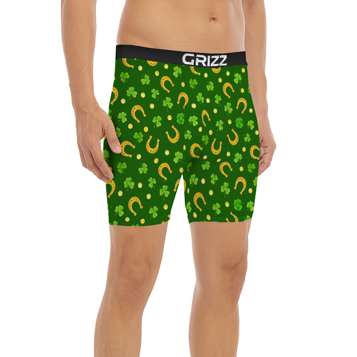 Saint Patrick's Day Irish Print Pattern Boxer Briefs-grizzshop