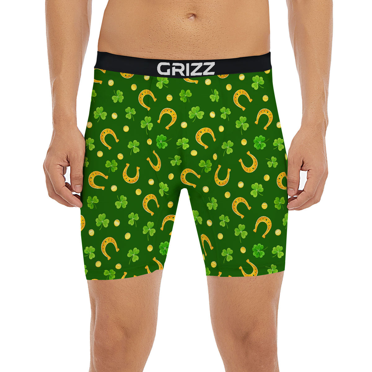 Saint Patrick's Day Irish Print Pattern Boxer Briefs-grizzshop