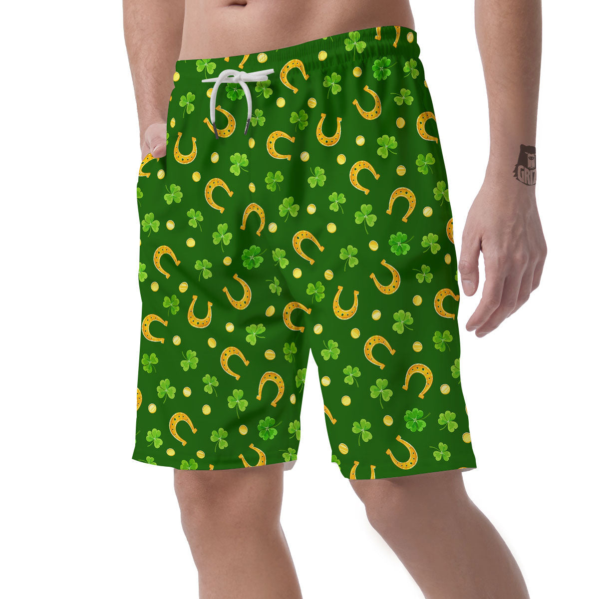 Saint Patrick's Day Irish Print Pattern Men's Shorts-grizzshop