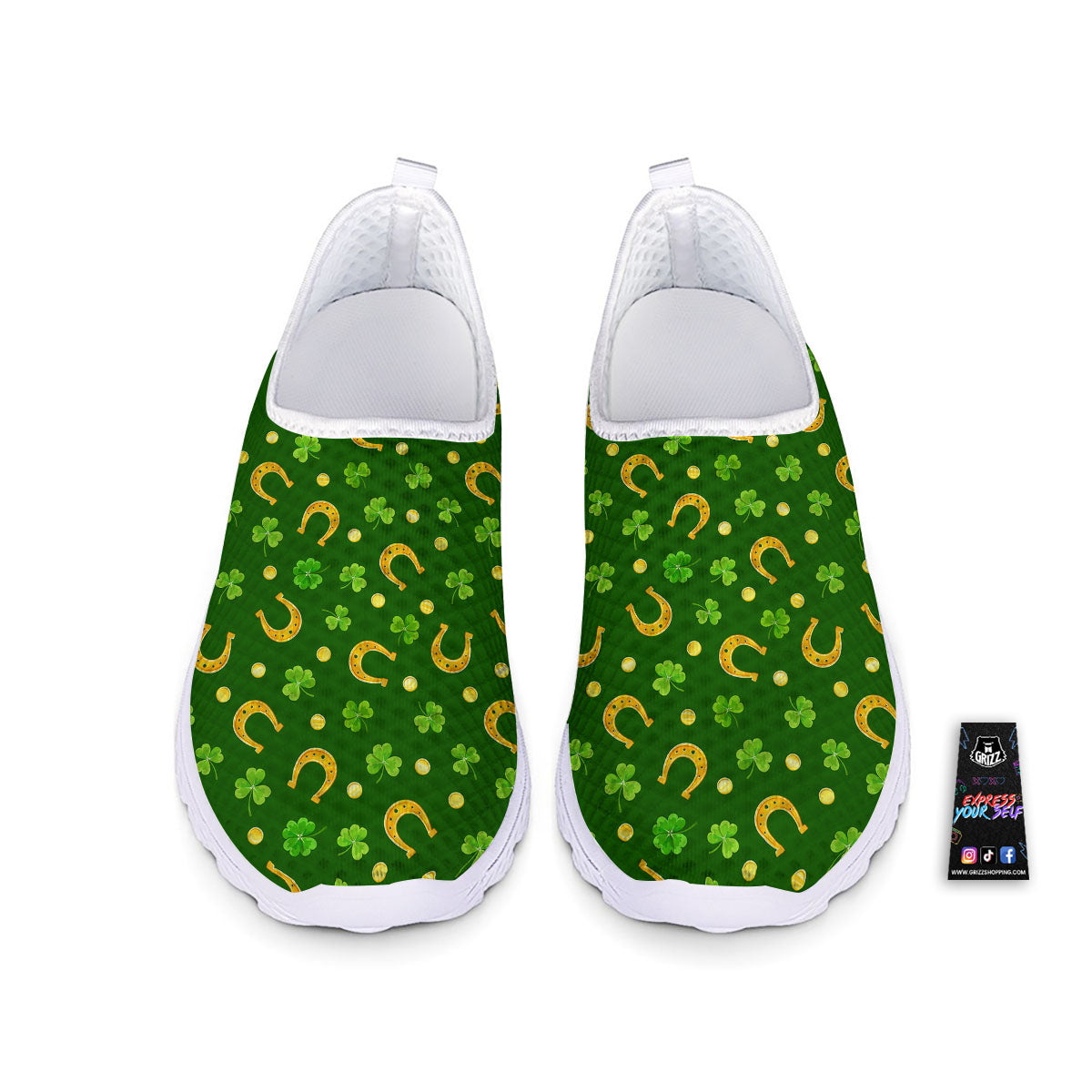 Saint Patrick's Day Irish Print Pattern Nurse Shoes-grizzshop