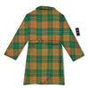 Saint Patrick's Day Irish Tartan Print Bathrobe-grizzshop