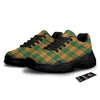 Saint Patrick's Day Irish Tartan Print Black Chunky Shoes-grizzshop