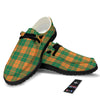 Saint Patrick's Day Irish Tartan Print Black Loafers-grizzshop