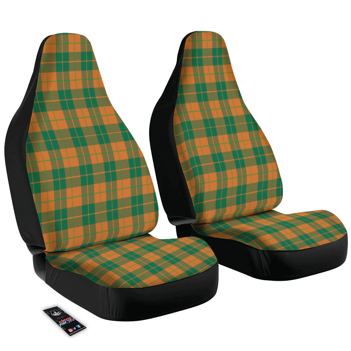 Saint Patrick's Day Irish Tartan Print Car Seat Covers-grizzshop