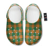 Saint Patrick's Day Irish Tartan Print Clog-grizzshop