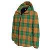 Saint Patrick's Day Irish Tartan Print Down Jacket-grizzshop