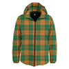 Saint Patrick's Day Irish Tartan Print Down Jacket-grizzshop