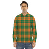 Saint Patrick's Day Irish Tartan Print Men's Dress Shirts-grizzshop