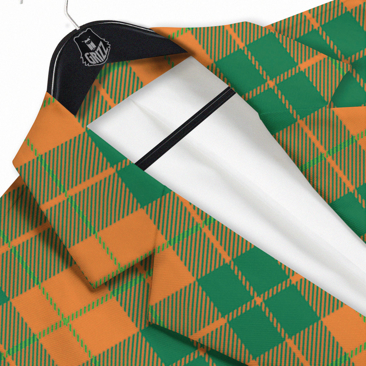 Saint Patrick's Day Irish Tartan Print Men's Sport Coat-grizzshop