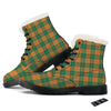 Saint Patrick's Day Irish Tartan Print Winter Boots-grizzshop