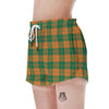 Saint Patrick's Day Irish Tartan Print Women's Shorts-grizzshop