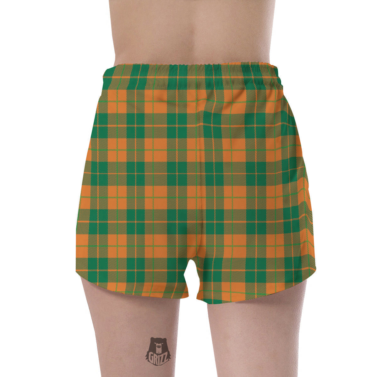 Saint Patrick's Day Irish Tartan Print Women's Shorts-grizzshop