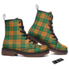 Saint Patrick's Day Irish Tartan Print Work Boots-grizzshop